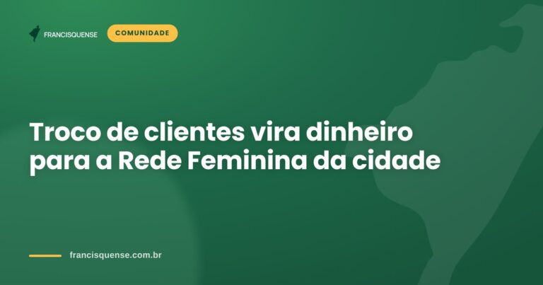 Capa do Francisquense sobre doação do Troco Solidário à Rede Feminina da cidade