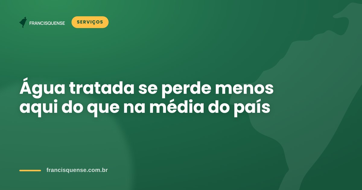Capa do Francisquense sobre índice de perdas de água na cidade