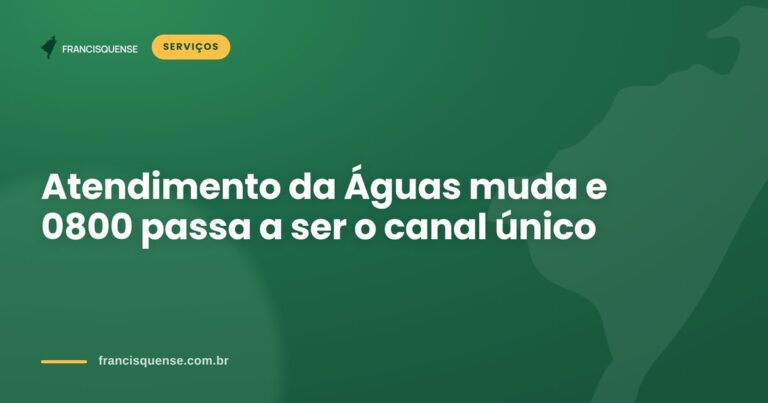 Capa do Francisquense sobre mudança no atendimento da concessionária de água