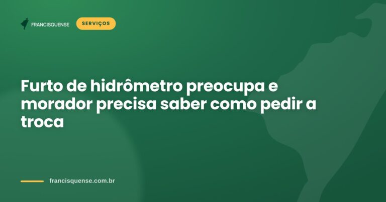 Capa do Francisquense sobre furto de hidrômetro e pedido de substituição