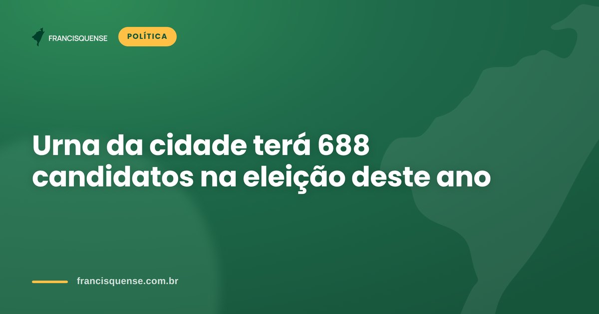 Capa do Francisquense sobre os 688 candidatos nas urnas catarinenses