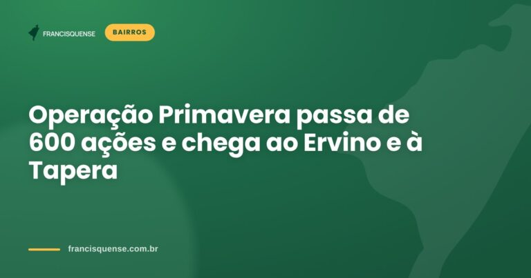 Capa do Francisquense sobre a Operação Primavera de manutenção nos bairros
