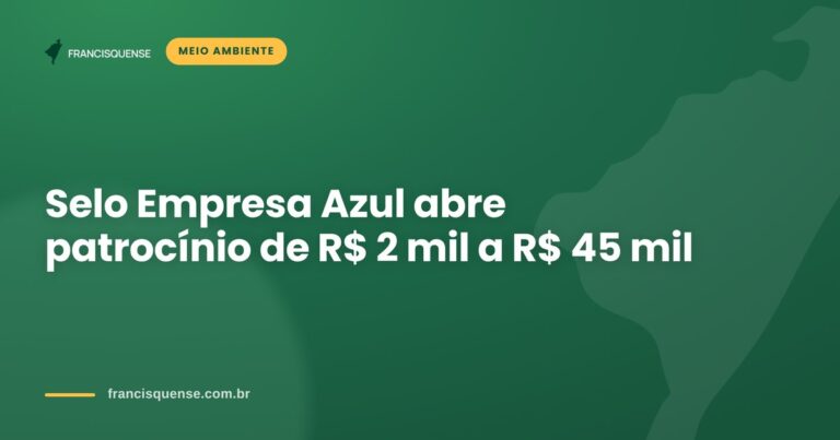 Capa do Francisquense sobre o edital do Selo Empresa Azul