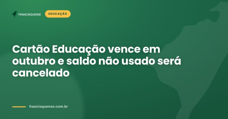 Capa do Francisquense sobre o prazo do Cartão Educação