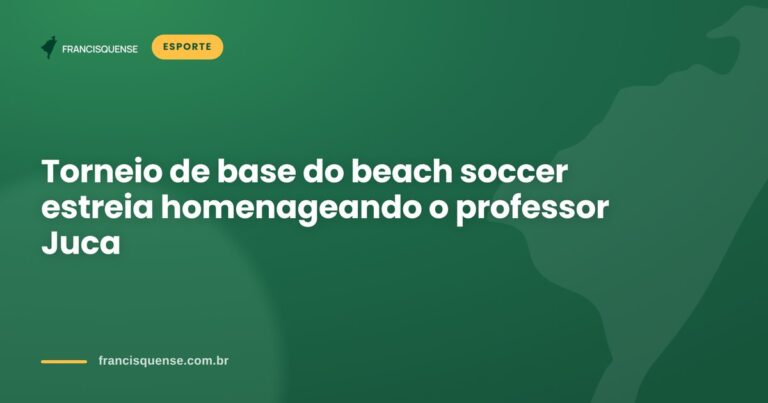 Capa do Francisquense sobre o primeiro torneio de base do beach soccer