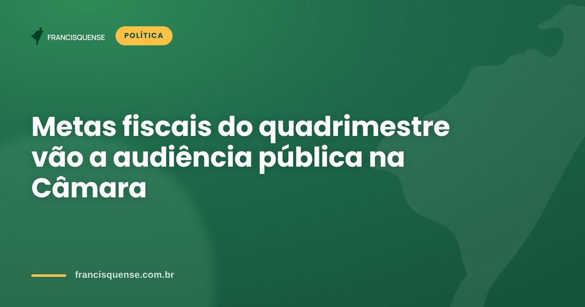 Capa do Francisquense sobre a audiência pública das metas fiscais